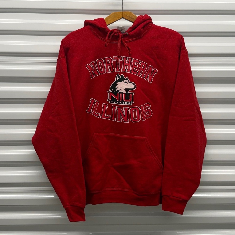 Vintage 00s Northern Illinois University College Red Mens Large Hoodie